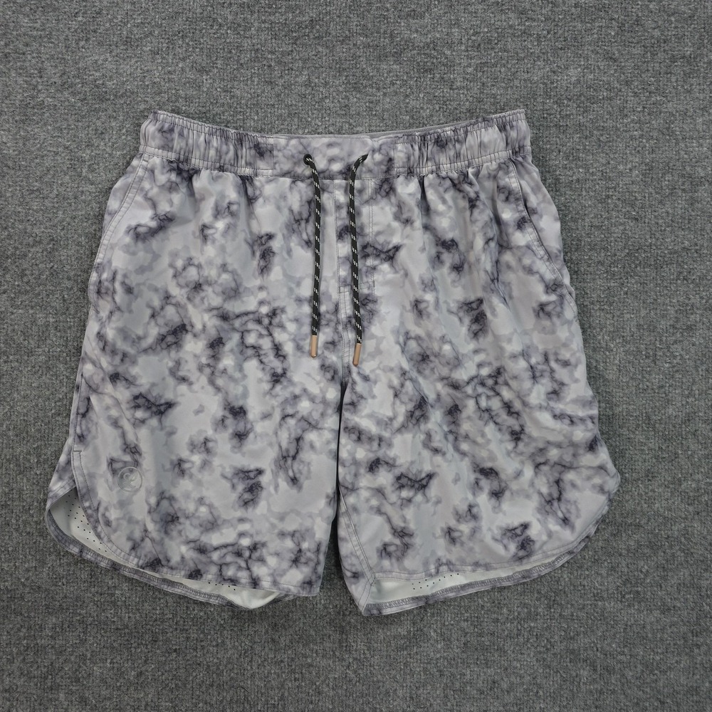 Legends Shorts Mens M Gray Camo Luka Lined 7" Performance Gym Training Athletic